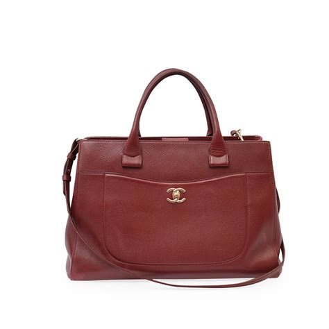 Chanel Bordeaux Neo Executive Shopping Tote Small Bag – 